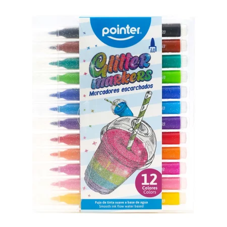 Set de 12 marcadores escarchados