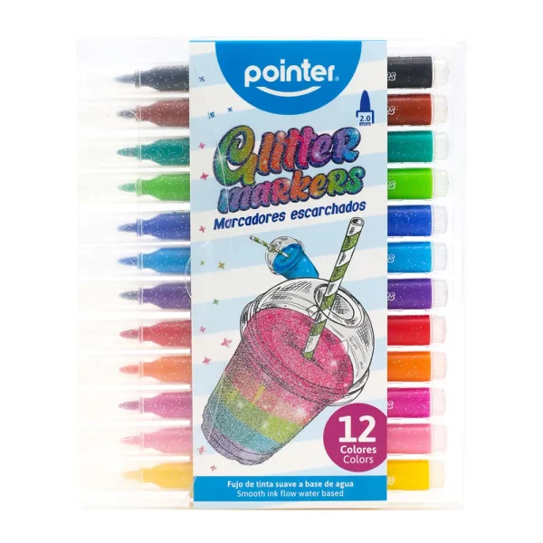 Set de 12 marcadores escarchados