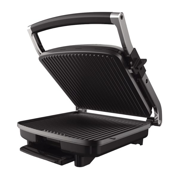 Grill/panini de acero inoxidable 4 cavidades 30x29cm 1500w