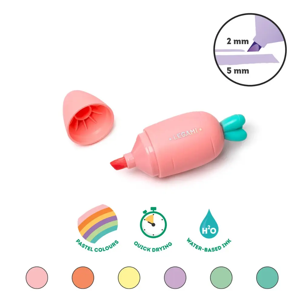 Set de 6 mini resaltadores Zanahoria - Image 3