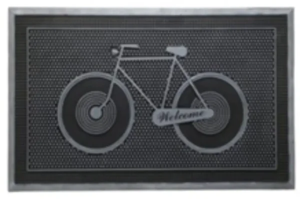 Alfombra de entrada dise?o bicicleta 45 x 75 cm