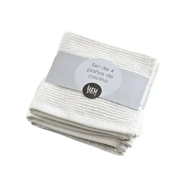 Set de 4 paños de cocina 30x30cm