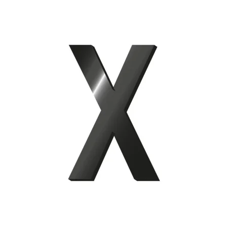 Letra X adhesiva de metal
