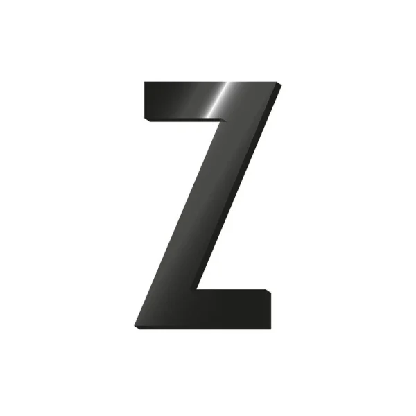 Letra Z adhesiva de metal