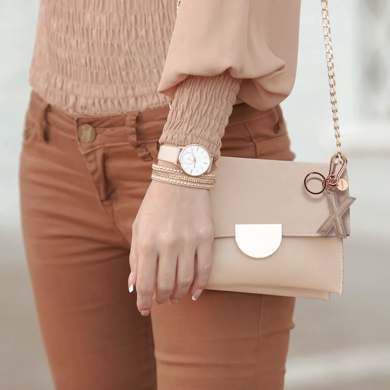 Llavero oro rosado letra X - Image 2