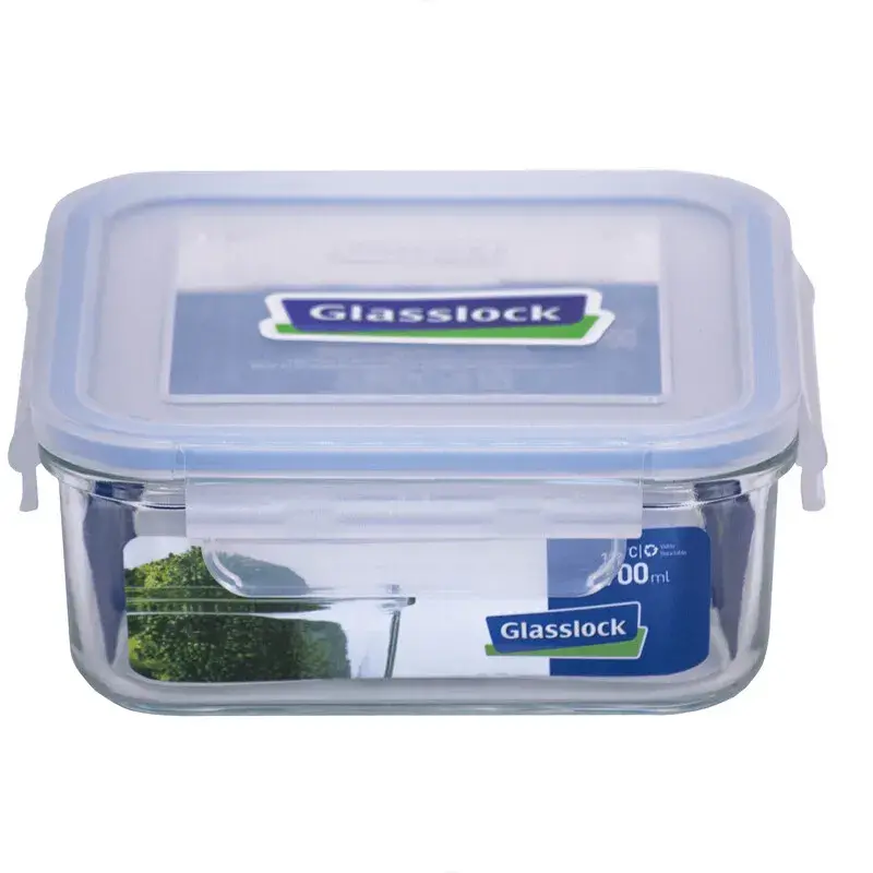 Contenedor de vidrio cuadrado 900ml