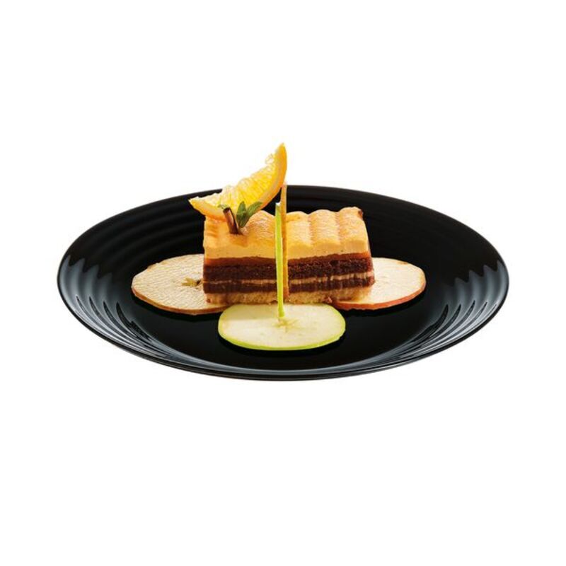 Plato para postre de vidrio opal 19 cm Harena color negro - Image 3