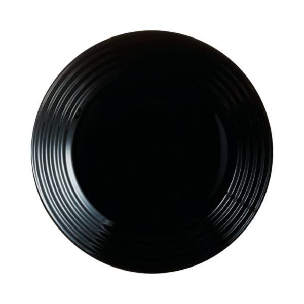 Plato para postre de vidrio opal 19 cm Harena color negro