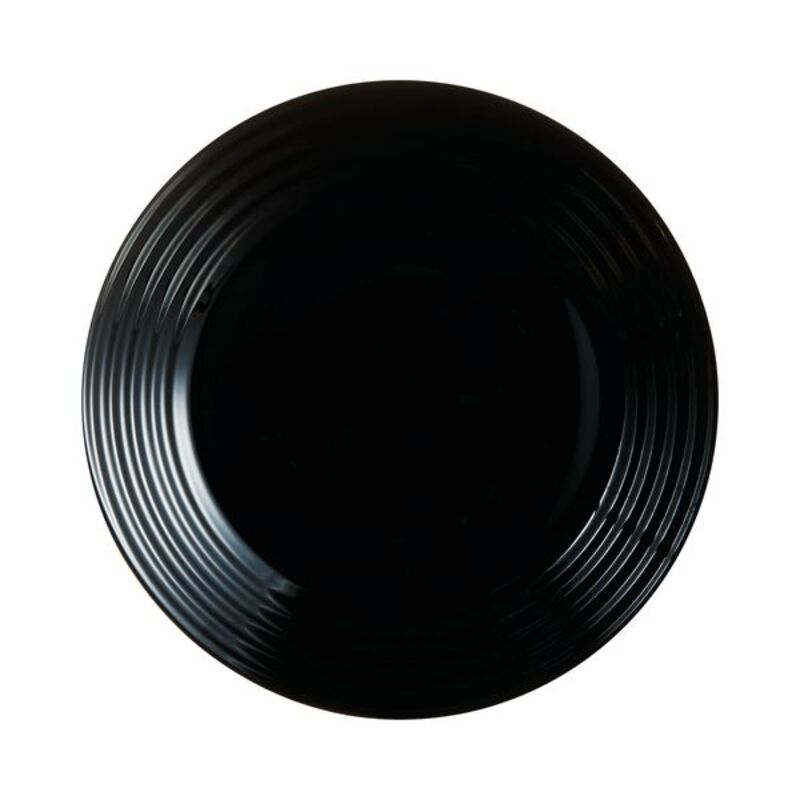 Plato para postre de vidrio opal 19 cm Harena color negro