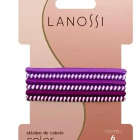 Set de 6 colas delgadas con tonos morados