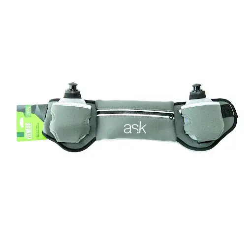 Cinturón de running con botellas de agua