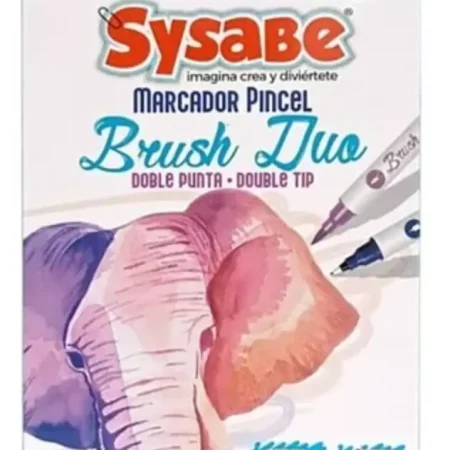 Marcador pincel doble punta
