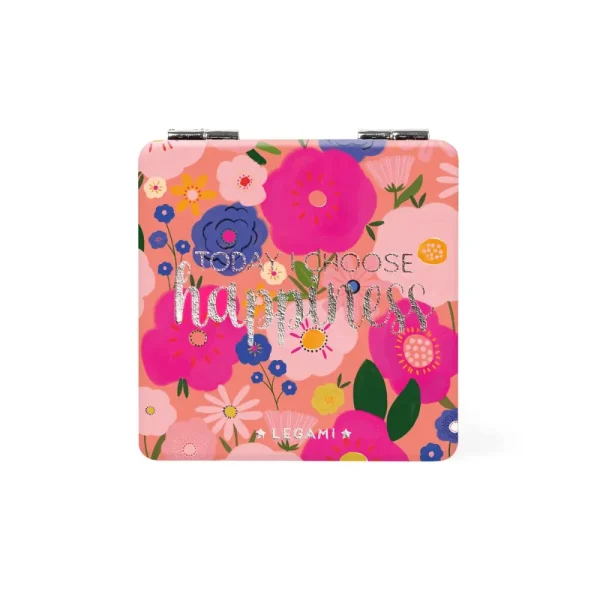 Espejo portatil Flores