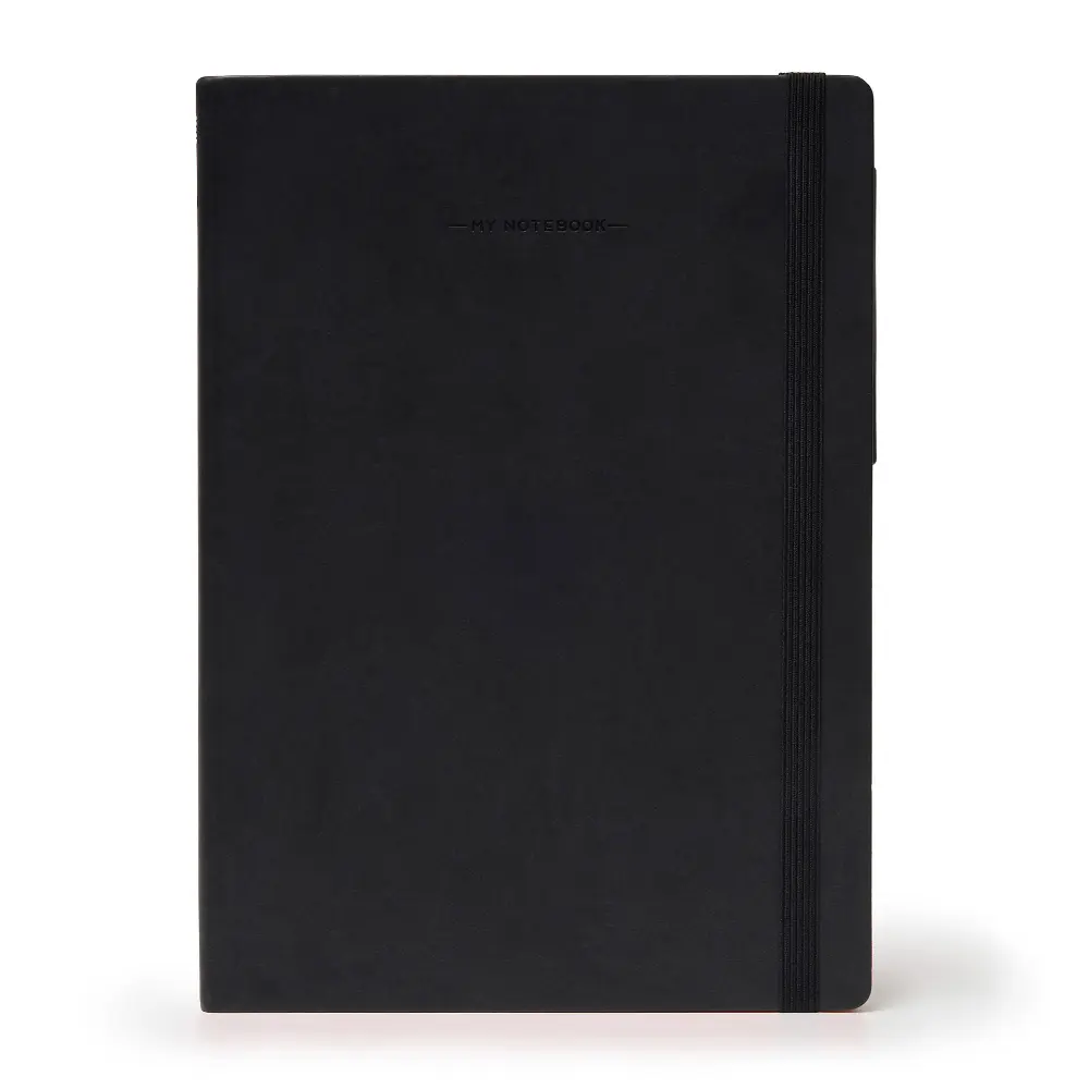 Cuaderno largo de rayas color negro