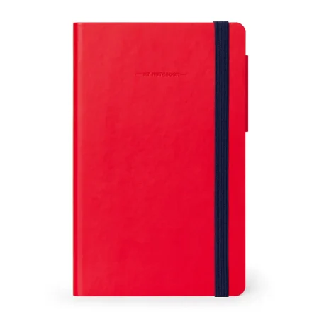 Cuaderno mediano de rayas color rojo