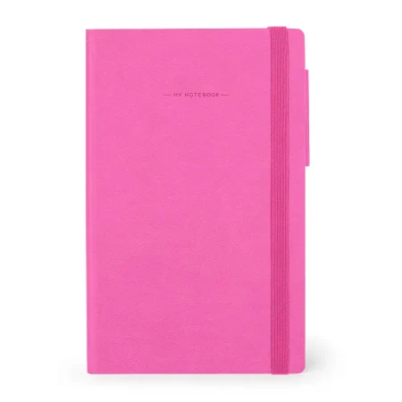 Cuaderno mediano de rayas color buganvilla