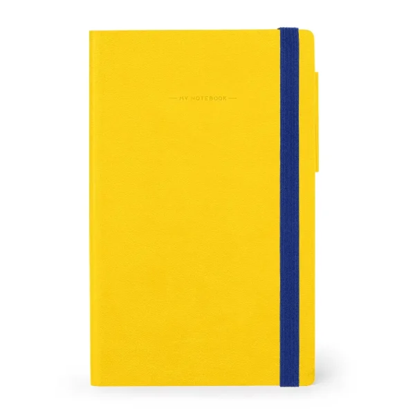 Cuaderno mediano de rayas color amarilla