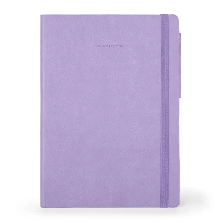 Cuaderno grande de rayas color lavanda