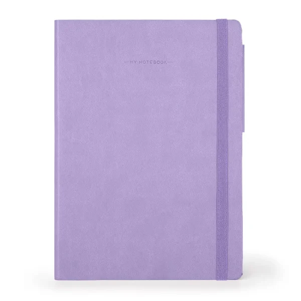 Cuaderno grande de rayas color lavanda