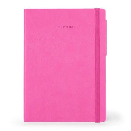 Cuaderno grande de rayas color buganvilla