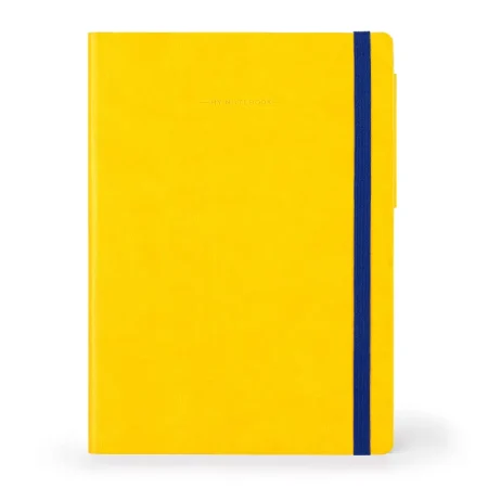 Cuaderno grande de rayas color amarillo