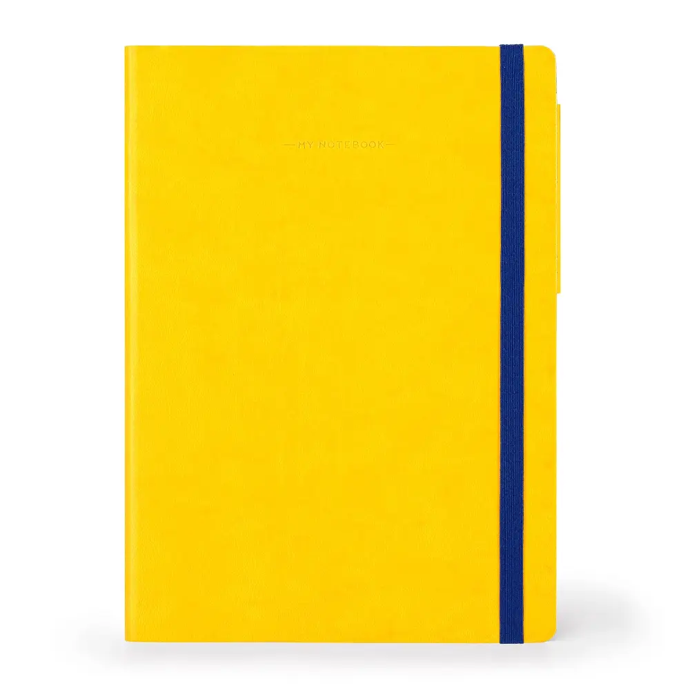Cuaderno grande de rayas color amarillo