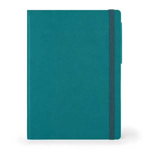 Cuaderno grande de rayas color verde malaquita