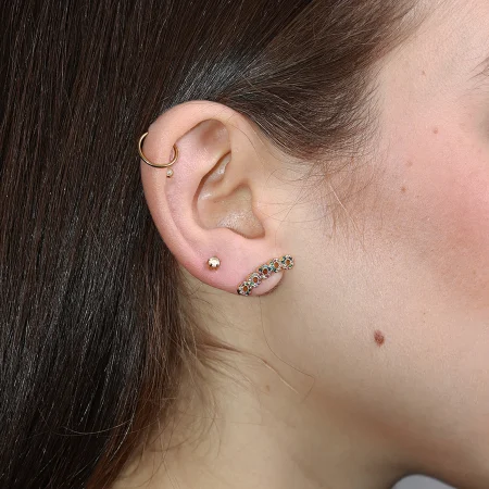 Zarcillos con fila de c?rculos