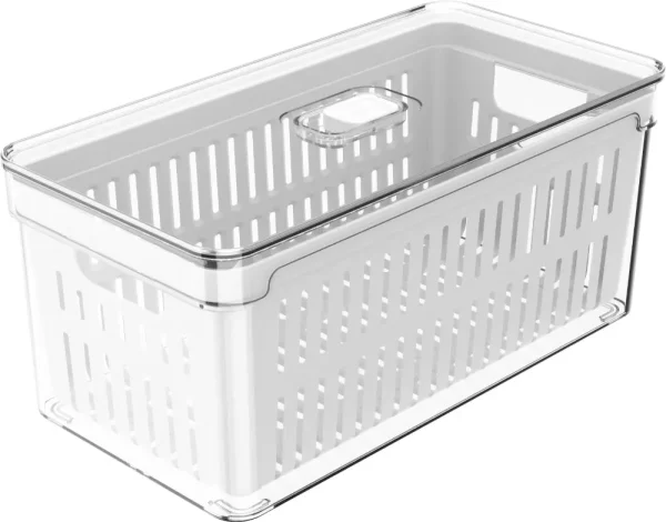 Organizador clear fresh con cesta de 5 litros