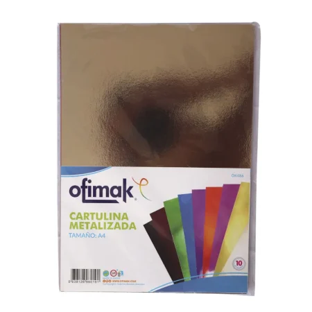 Cartulina metalizado con surtido 10 piezas A4