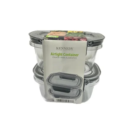 Set de 2 recipientes herm?ticos para almacenar alimentos 13,9 x 11,1 x 7,1 cm