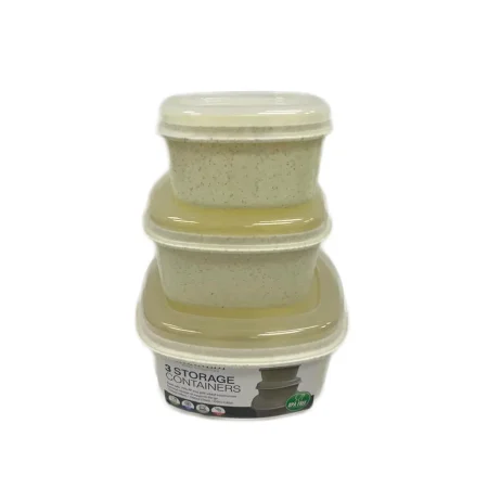 Set de 3 envases cuadrados para alimentos