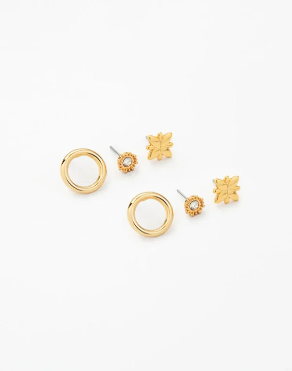 Set de tres pares de zarcillos orbita