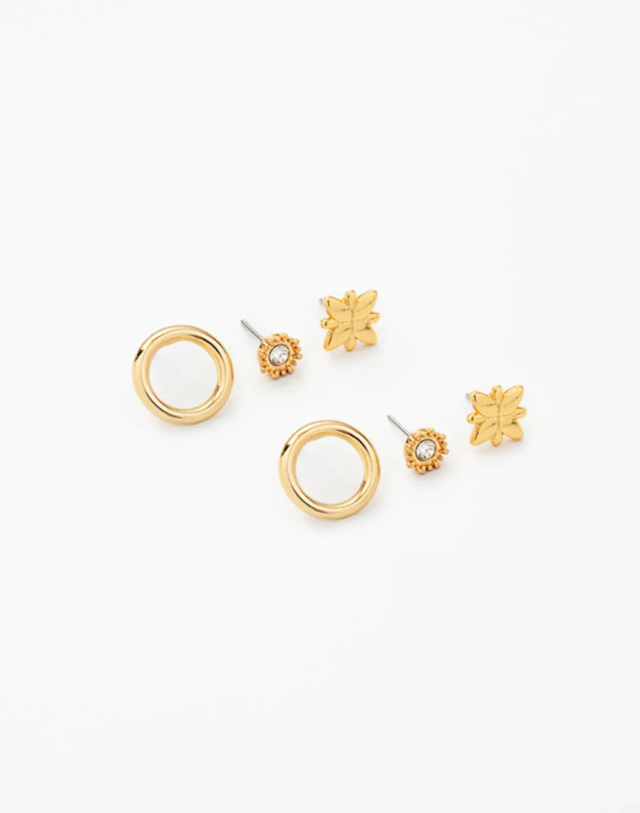 Set de tres pares de zarcillos orbita