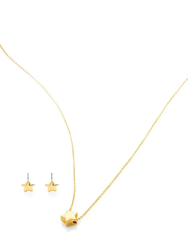 Set de collar y zarcillo de estrella