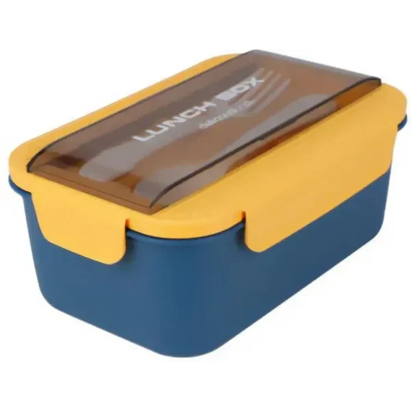 Contenedor de alimentos con cuchara y tenedor 21x13,6x8,6 cm