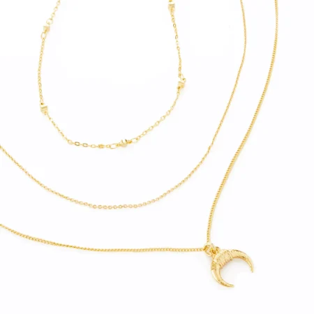 Set de tres collares con media luna