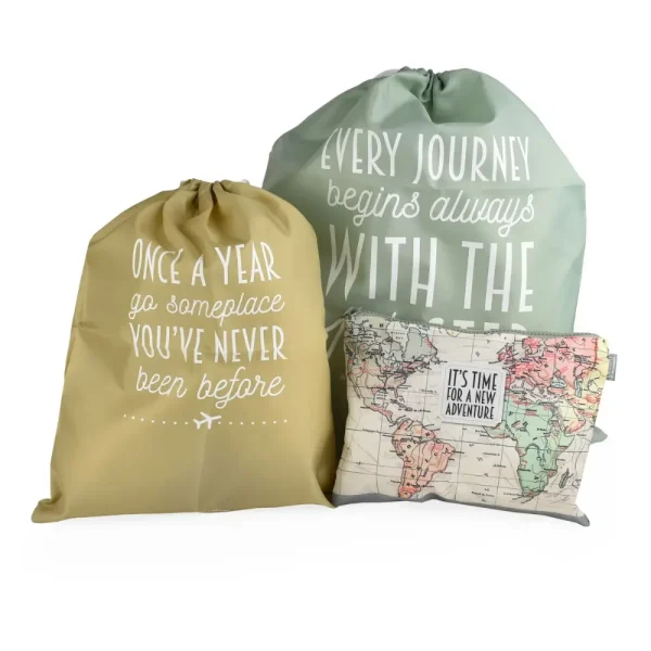 Set de 3 bolsas de viaje Travel
