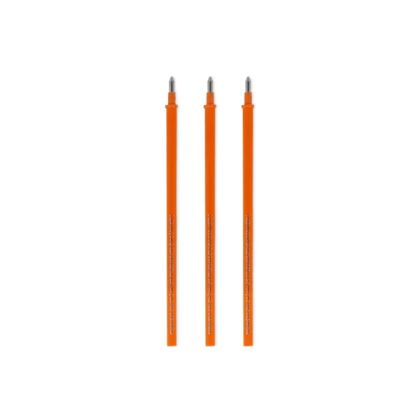 3 piezas de recambios de boligrafos borrables naranja