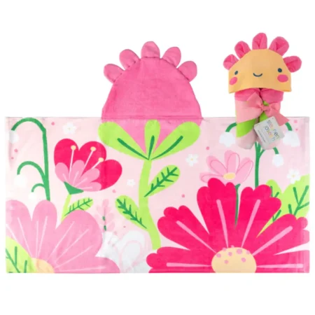 Toalla con capucha flor