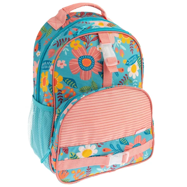 Morral all over print flor turquesa