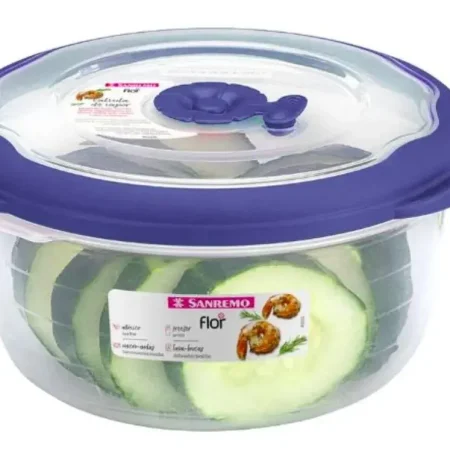 Contenedor herm?tico redondo de pl?stico 1,1 lts