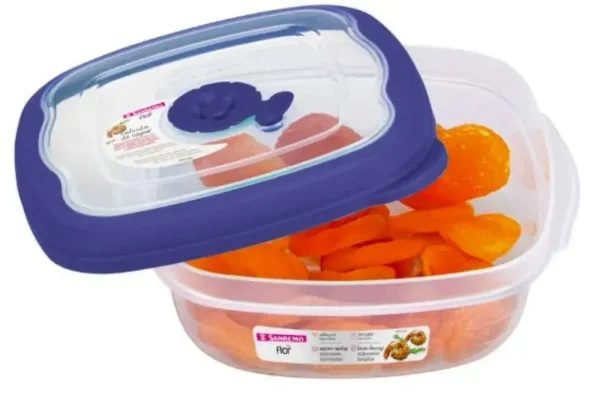 Contenedor herm?tico cuadrado de pl?stico 920ml