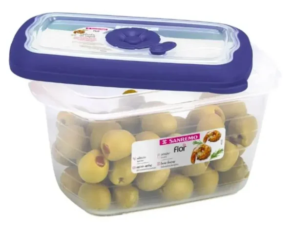 Contenedor herm?tico rectangular de pl?stico 700ml