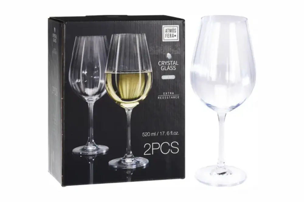 Set de copas de vino 2 23,5 x 19 x 9,5 cm