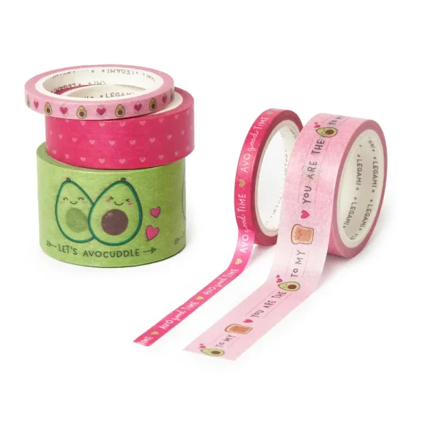 Set de 5 cintas adhesivas de papel Aguacate