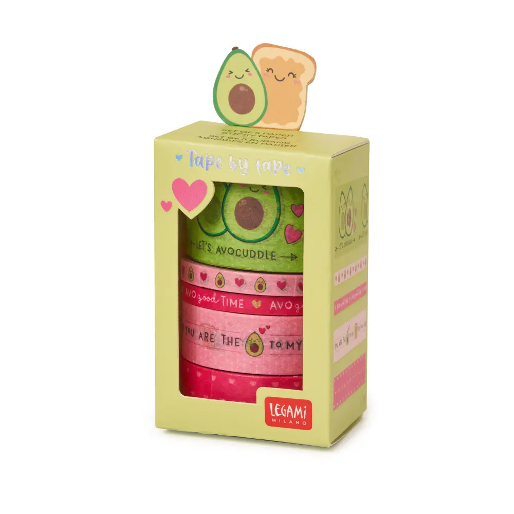 Set de 5 cintas adhesivas de papel Aguacate - Image 2