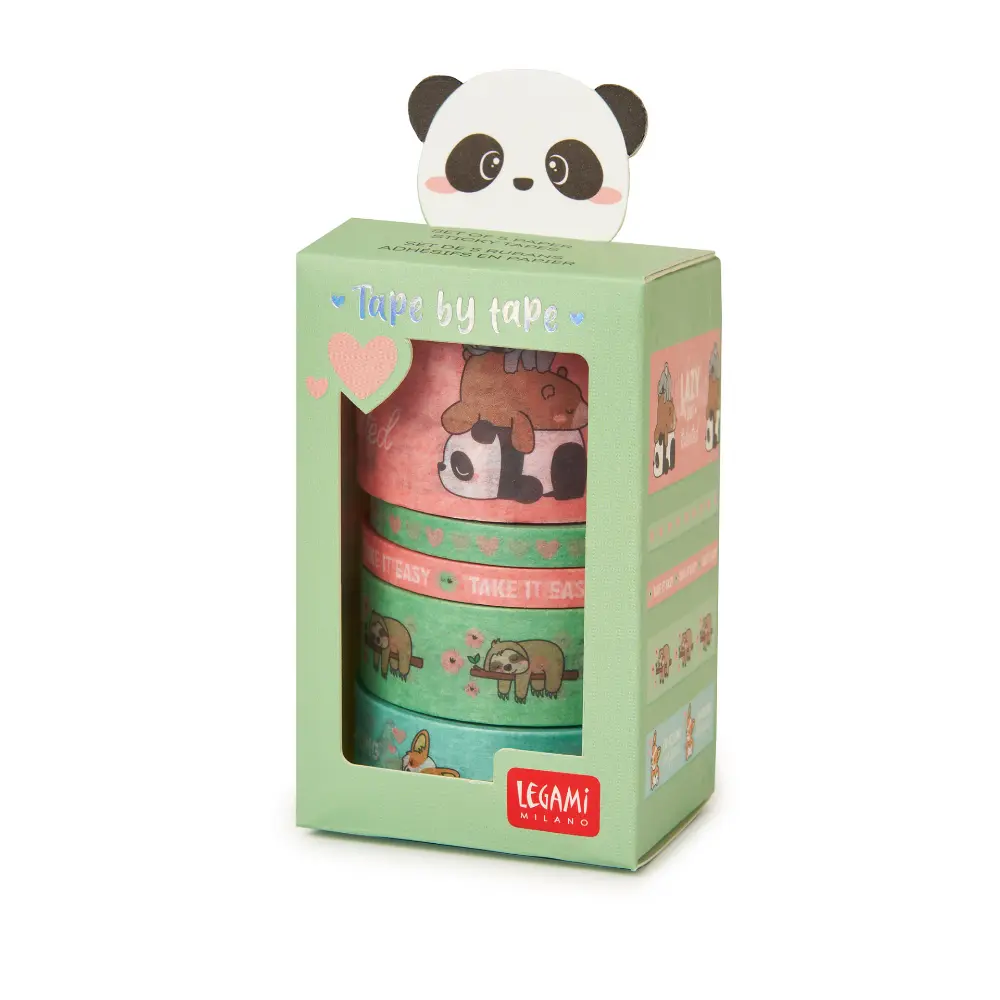 Juego de 5 cintas adhesivas de papel Animales - Image 2