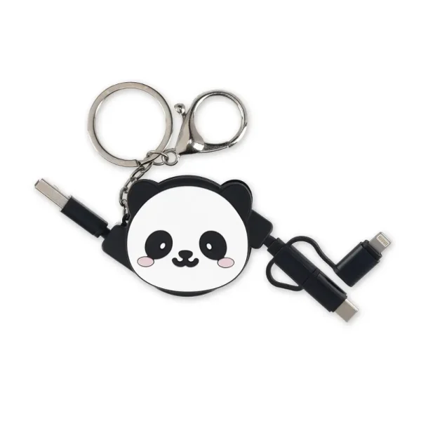 Cable de carga 3 en 1 retr?ctil dise?o panda