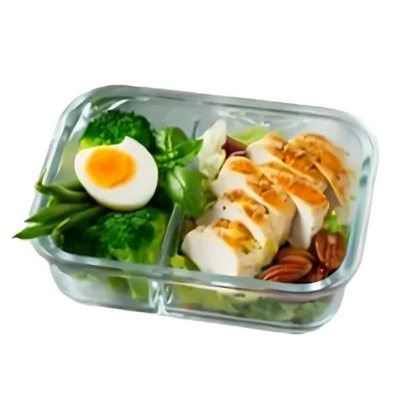 Contenedor herm?tico de vidrio con divisor 1040 ml